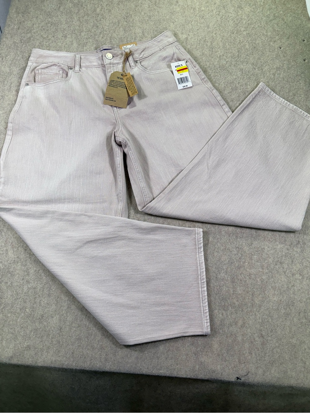 Kohls Project Indigo Barrel Leg “Blush” NWT Stretch Jeans Women Jr.  Sz 13